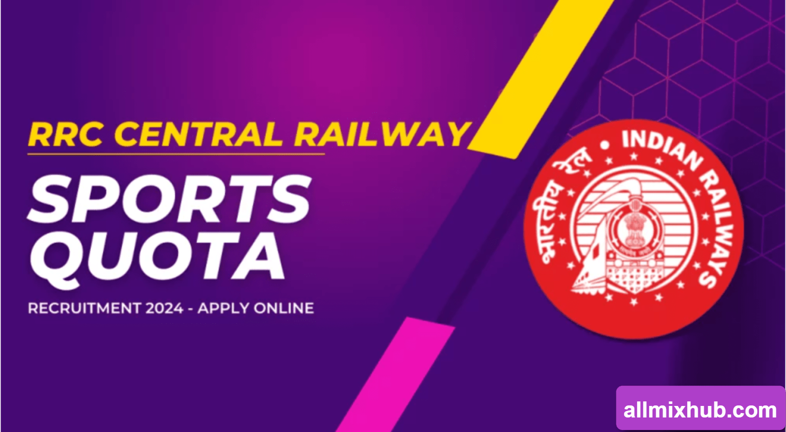 Central Railway Sports Quota Recruitment 2024